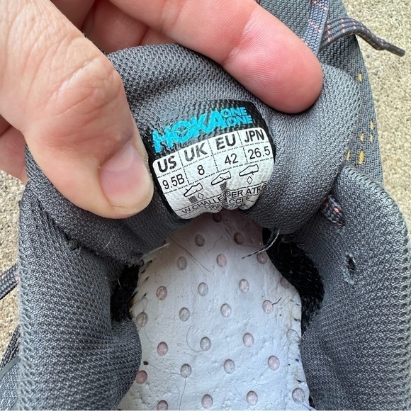 Hoka Challenger ATR 6 Sneaker Mens Size 9.5 Gray Orange - Picture 10 of 11